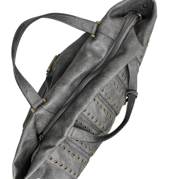 Hayden Harnett Grey Tote Satchel Handbag - Picture 3 of 14